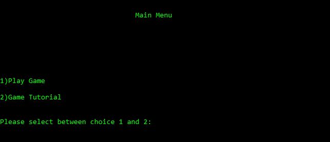 Main Menu